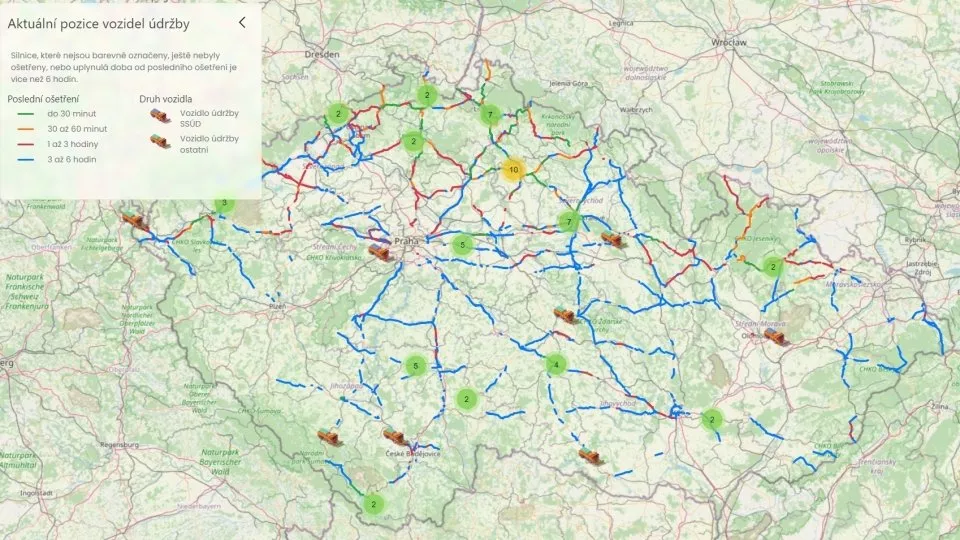 Mapa zimní údržby