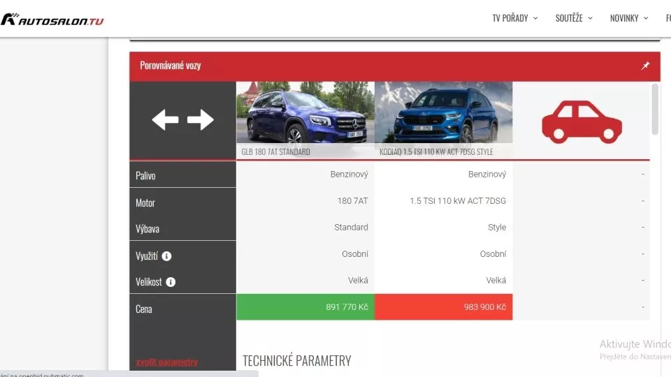 Škoda Kodiaq vs. Mercedes-Benz GLB