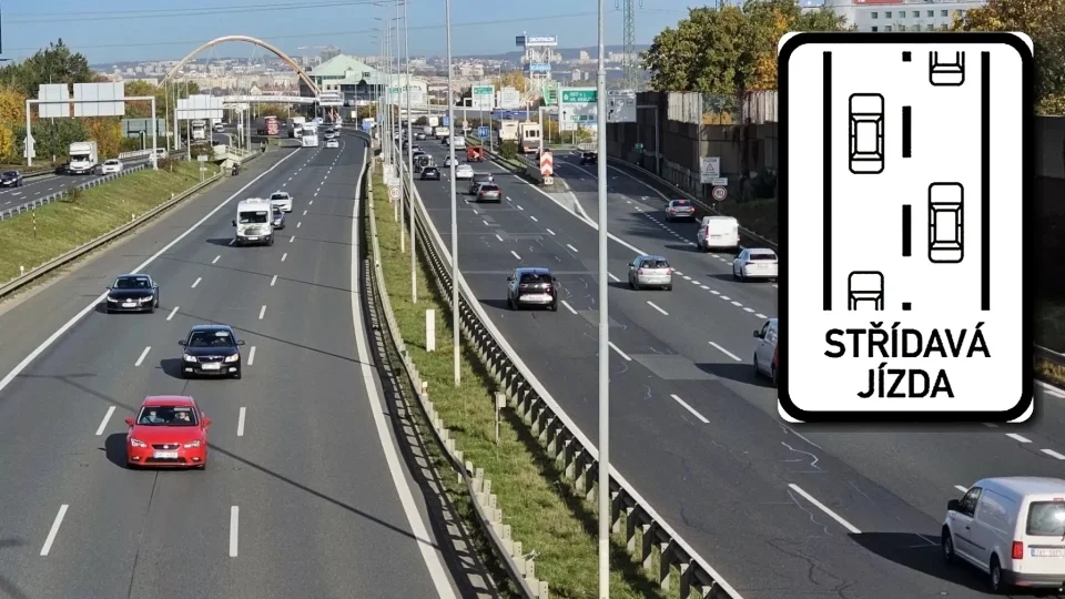 Značka střídavá jízda