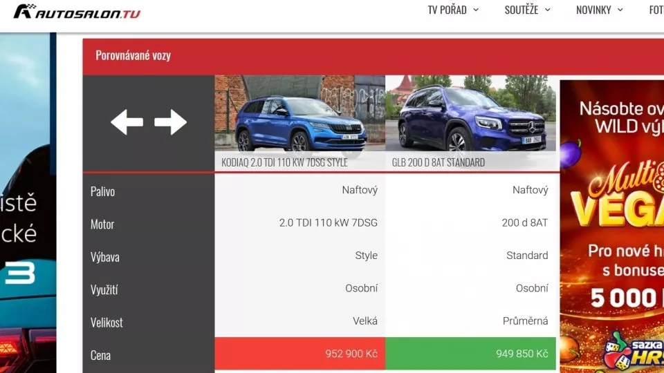 GLB vs. Kodiaq diesely