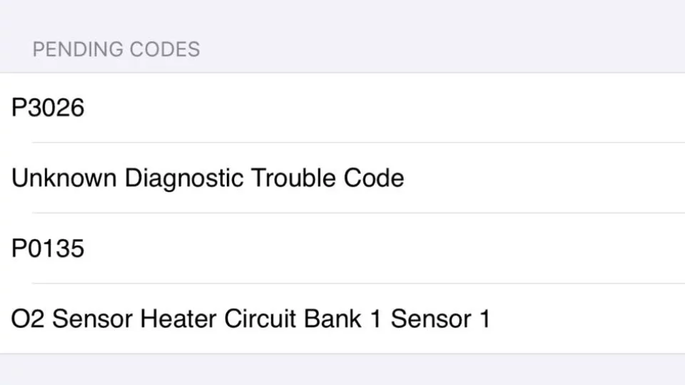 Záznam z aplikace pro diagnostiku