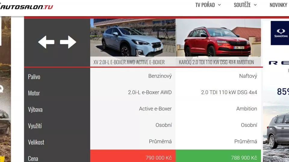 Subaru XV vs. Škoda Karoq