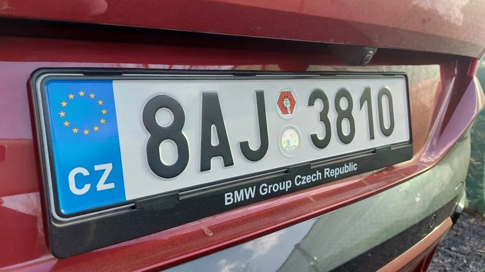 BMW registrační značka