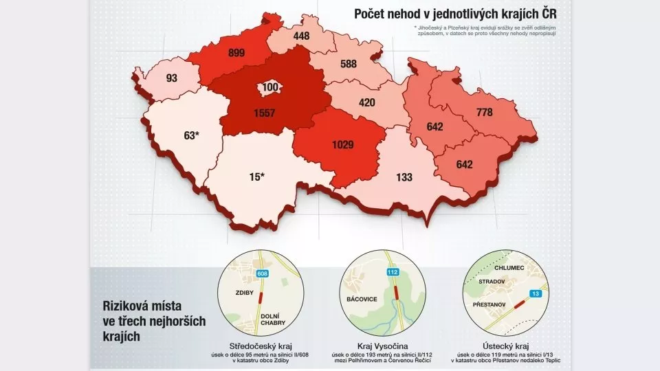 Mapa střetů se zvěří