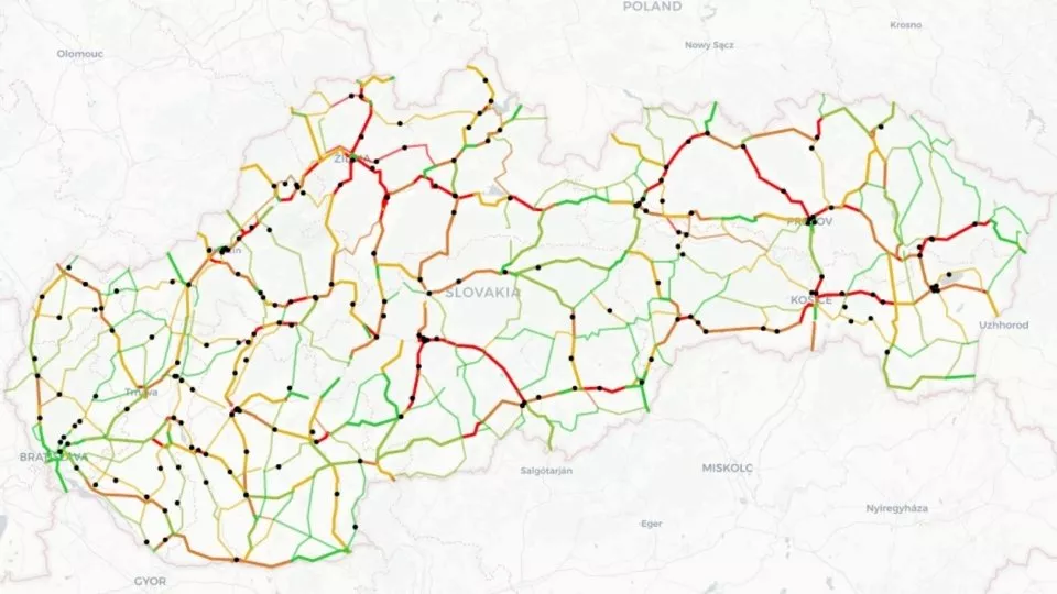 Mapa rychlostních kamer Slovensko