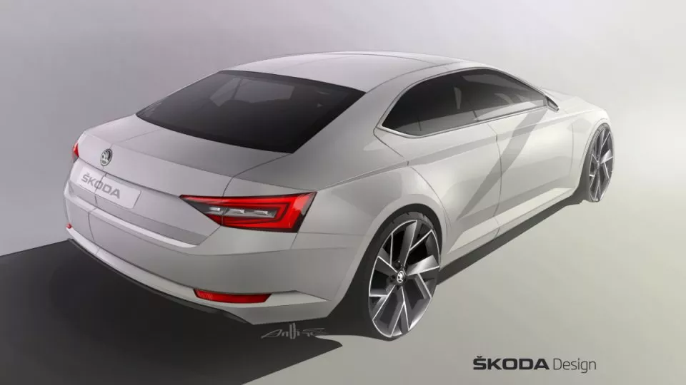 Škoda Superb nákres 2