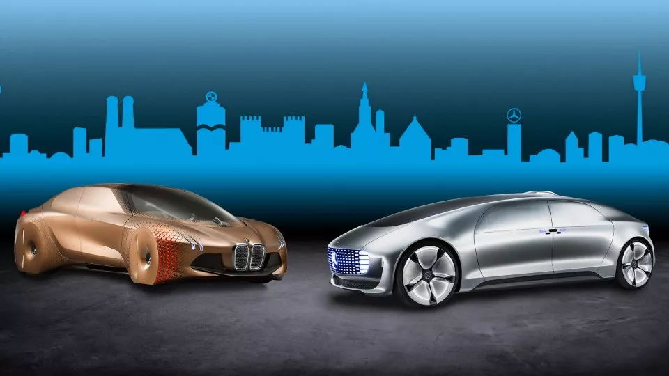 Autonomní BMW a mercedes