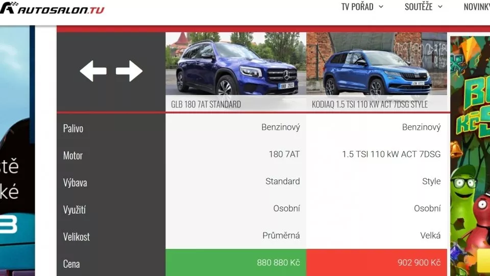 Mercedes GLB vs. Škoda Kodiaq