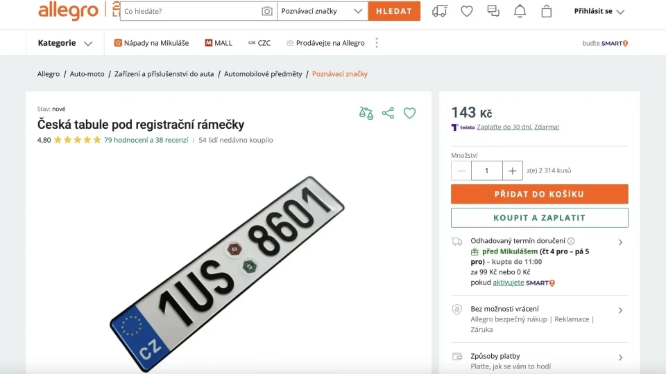 Falešná registrační značky