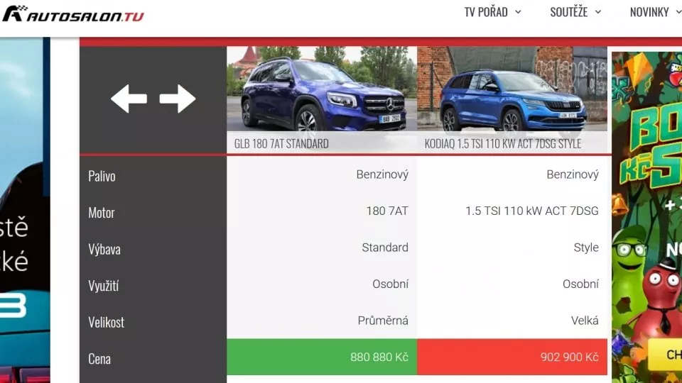 Mercedes GLB vs. Škoda Kodiaq