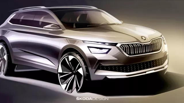 První skica modelu Škoda Kamiq ukazuje nové designové prvky