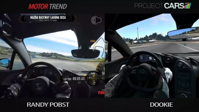 Srovnejte virtuální realitu a skutečné závodní auto