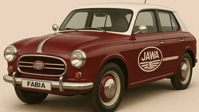 Jawa Fabia mohla být lidovým autem pro všechny. Vymyslela ji ale až dnešní umělá inteligence