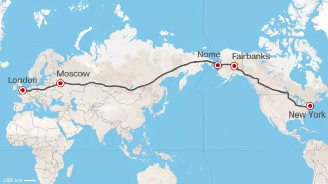 Superdálnice má vést z Londýna přes Moskvu do New Yorku