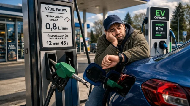 EU se chystá zpomalit tankování. Chce srovnat čas na pumpě s nabíjením elektromobilů