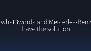 Mercedes and What3words 3