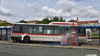 Nehoda autobusu ve Slaném