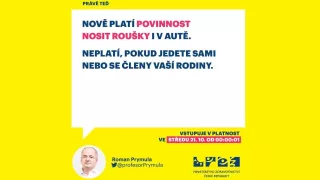 Roušky jsou znovu povinné i v autech. Má to ale svá pravidla