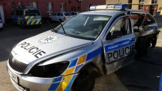 policejní auto nehoda