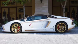 Zlatem pokryté Lamborghini