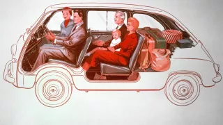 Prostorová kouzla ala 1955 (Fiat 600 Multipla) 