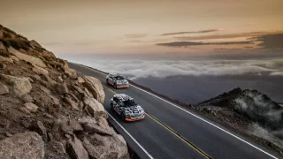 Audi e-tron test rekuperace na PikesPeaku